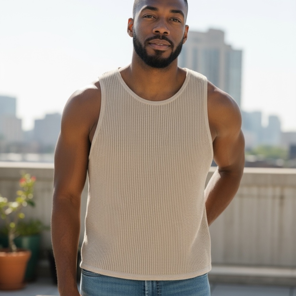 Abercrombie Cropped Classic Stitch Sweater Tank